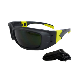 Radnor Panzerª Sealed Safety Glasses With Black And Yellow Frame And IRUV 5.0 Lens
