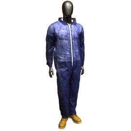 Radnor X-Large Blue Spunbond Polypropylene Disposable Coveralls With Front Zipper Closure
