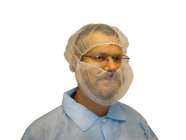 Radnor White Polypropylene Beard Restraint (100 Per Bag, 10 Bags Per Case)