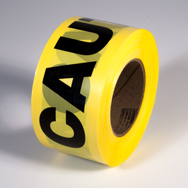 Radnor 3" X 1000' Yellow 2 mil Barricade Tape "Caution"