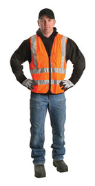 Radnor Large Orange Polyester/Tricot Surveyor Vest