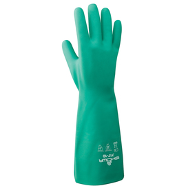 Radnor Size 7 Green Radnor 13" Unlined 11 mil Unsupported Nitrile Gloves With Sand Patch Finish