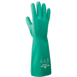 Radnor Size 11 Green Radnor 13" Unlined 11 mil Unsupported Nitrile Gloves With Sand Patch Finish