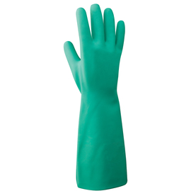 Radnor Size 10 Green Radnor 13" Flock Lined 15 mil Unsupported Nitrile Gloves With Sand Patch Finish