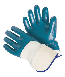 Radnor Large Heavy Weight Nitrile Palm Coated Jersey Lined Work Glove With Safety Cuff (144 Pair Per Case)
