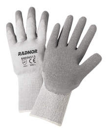 Radnor Large Gray Thermal String Knit Cold Weather Gloves With Latex Palm Coating