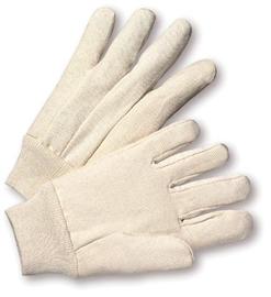 Radnor Men's White 8 Ounce 100% Cotton Canvas Gloves With Knitwrist
