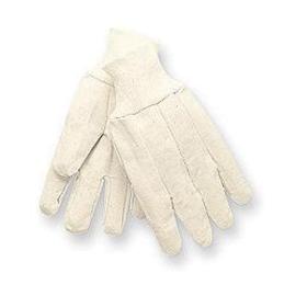 Radnor Large White 8 Ounce Reversible Cotton/Polyester Blend Cotton Canvas Gloves With Knitwrist