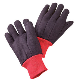 Radnor X-Large Brown Cotton And Polyester Jersey Uncoated Work Gloves With Red Fleece Lining And Red Knit Wrist