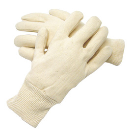 Radnor Ladies White 5.5 Ounce Reversible 100% Cotton Jersey Gloves With Knitwrist