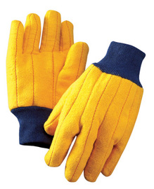 Radnor Men's Gold 18 Ounce Cotton/Polyester Blend Chore Gloves With Knitwrist And Standard Lining