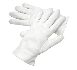 Radnor X-Small White Heavy Weight Seamless Knit 100% Cotton Dress Inspection Gloves With Open Cuff