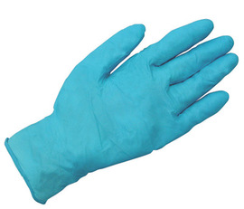 Radnor Small Blue 9 1/2" 4 mil Industrial/Food Grade Latex-Free Nitrile Ambidextrous Non-Sterile Powdered Disposable Gloves With Textured Finish (100 Gloves Per Box)