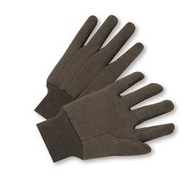 Radnor Men's Brown 8 Ounce Cotton/Polyester Blend Jersey Gloves With Knitwrist