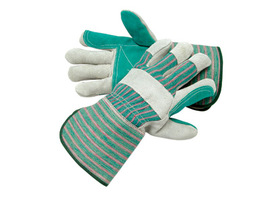 Radnor Large Shoulder Grade Double Leather Palm Gloves With Gauntlet Cuff, Double Leather On Palm, Index Finger And Thumb