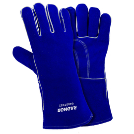 Radnor Large Blue 14" Premium Side Split Cowhide Cotton/Foam Lined Insulated Welders Gloves With Reinforced, Wing Thumb