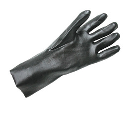 Radnor Large Black 14" Economy PVC Glove Fully Coated With Smooth Finish Palm
