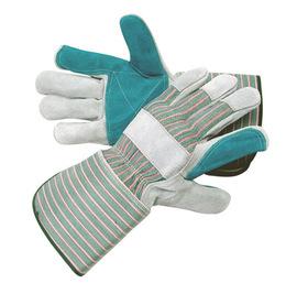 Radnor Large Premium Select Double Leather Palm Gloves With Gauntlet Cuff, Double Leather On Palm, Index Finger And Thumb