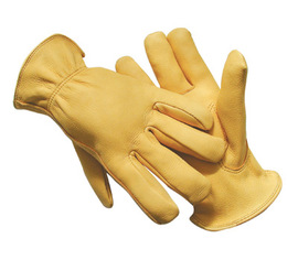 Radnor Medium Premium Grain Deerskin Unlined Drivers Gloves With Keystone Thumb, Slip-On Cuff, Double Stitched Hem And Shirred Elastic Back