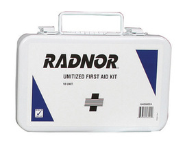 Radnor 10 Person Unitized First Aid Kit In Metal Case