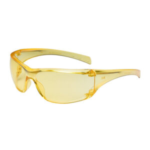3M™ Virtua™ Clear Frame Safety Glasses With Amber Anti-Scratch Hard Coat Lens