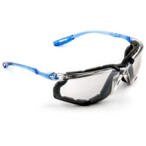 3M™ Virtua™ Blue And Clear Frame Safety Glasses With Mirror Anti-Fog, Indoor/Outdoor Mirror Lens
