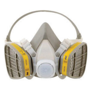 3M™ Medium Yellow Thermoplastic Elastomer Half Mask 5000 Series Disposable Air Purifying Respirator With 4 Point Harness