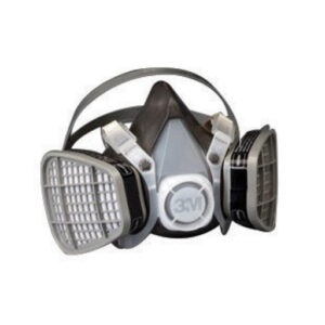 3M™ Large Black Thermoplastic Elastomer Half Mask 5000 Series Disposable Air Purifying Respirator With 4 Point Harness