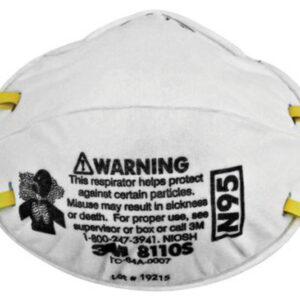 3M™ Small N95 8110S Disposable Particulate Respirator With Adjustable Nose Clip - Meets NIOSH Standards (20 Each Per Box)