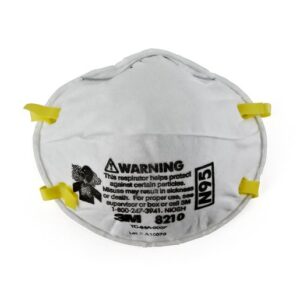 3M™ Standard N95 8210 Disposable Particulate Respirator With Adjustable Nose Clip - Meets NIOSH And OSHA Standards (20 Each Per Box)