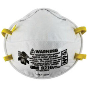 3M™ Standard N95 8210Plus Disposable Particulate Respirator With Braided Headband And Adjustable Nose Clip - Meets NIOSH And OSHA Standards (20 Each Per Box)