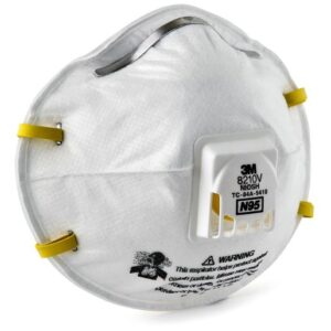 3M™ Standard N95 8210V Disposable Particulate Respirator With Cool Flow™ Exhalation Valve And Adjustable Nose Clip - Meets NIOSH And OSHA Standards (10 Each Per Box)