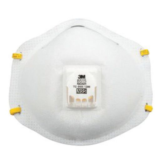 3M™ Standard N95 8515 Disposable Welding Particulate Respirator With Cool Flow™ Exhalation Valve, Braided Headband And Adjustable M-Nose Clip - Meets NIOSH And OSHA Standards (10 Each Per Box) 1 3M™ Standard N95 8515 Disposable Welding Particulate Respirator With Cool Flow™ Exhalation Valve, Braided Headband And Adjustable M-Nose Clip - Meets NIOSH And OSHA Standards (10 Each Per Box)
