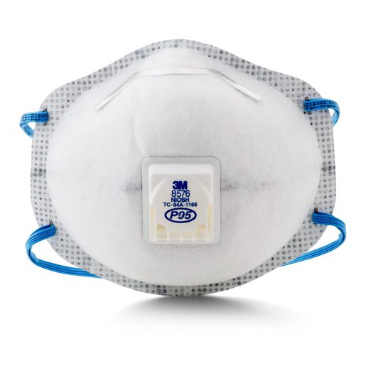 3M™ Standard P95 8576 Disposable Particulate Respirator With Cool Flow™ Exhalation Valve And Adjustable M-Nose Clip - Meets NIOSH And OSHA Standards (10 Each Per Box) 1 3M™ Standard P95 8576 Disposable Particulate Respirator With Cool Flow™ Exhalation Valve And Adjustable M-Nose Clip - Meets NIOSH And OSHA Standards (10 Each Per Box)