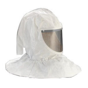 3M™ Standard Tychem® QC H-Series White Hood Assembly With Collar And Hard Hat (Includes (2) Hood, (2) Faceshield Cover, (1) Hatshell, (1) Head Suspension, (1) Chin Strap And (1) Squeeze Clamp) (For Use With Belt Mounted Powered Air Purifying Respirator And Supplied Air Respirator Systems)