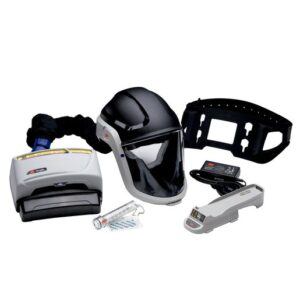 3M™ Versaflo™ TR-600-HIK Belt Mounted Universal Light Weight PAPR Kit With Hard Hat Assembly Headtop, Combination Cartridge, And TR-632 High Capacity Battery