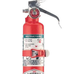 Amerex® 1.4 Pound Halotron® I 1-B:C Fire Extinguisher For Class B And C Fires With Anodized Aluminum Valve, Vehicle Bracket And Nozzle