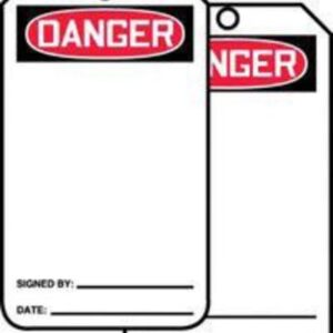 Accuform Signs® 5 7/8" X 3 1/8" RP-Plastic Blank Tag DANGER (25 Per Pack)