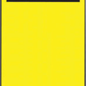 Accuform Signs® 5 3/4" X 3 1/4" Black And Yellow HS-Laminate Accident Prevention Blank Tag "CAUTION" With Pull-Proof Metal Grommeted 3/8" Reinforced Hole And OSHA Header (25 Per Pack)