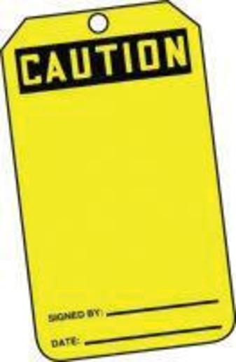 Accuform Signs® 5 7/8" X 3 1/8" RP-Plastic Accident Prevention Blank Tag CAUTION (25 Per Pack) 1 Accuform Signs® 5 7/8" X 3 1/8" RP-Plastic Accident Prevention Blank Tag CAUTION (25 Per Pack)