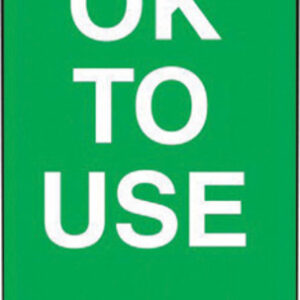 Accuform Signs® 5 3/4" X 3 1/4" White And Green 10 mil PF-Cardstock Equipment Status Tag "OK TO USE" With 3/8" Plain Hole (25 Per Pack)