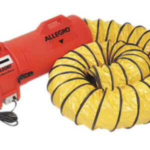 Allegro® 32" X 13 1/2" X 14 1/2" 831 cfm 1/3 hp 115 VAC 3 A Motor Polyethylene Com-Pax-Ial Blower With Canister And 8" X 15' Duct