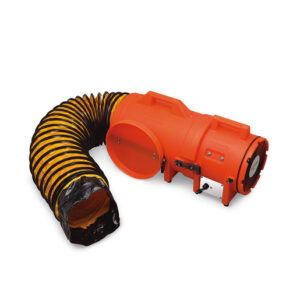 Allegro® 34 1/2" X 13 1/2" X 14 3/4" 816 cfm 1/4 hp 12 VDC 22 A Motor Polyethylene Com-Pax-Ial Blower With Canister And 8" X 15' Flexible Duct