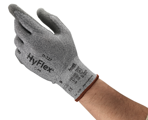 Ansell Size 10 HyFlex 15 Gauge INTERCEPT™ Technology Cut Resistant Gloves With Polyurethane Coated Palm