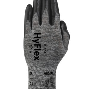 Ansell Size 7 HyFlex® Light Duty Multi-Purpose Black Foam Nitrile Palm Coated Work Gloves With Dark Gray Nylon Liner And Knit Wrist