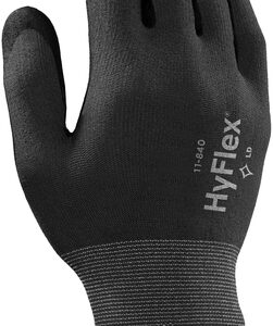 Ansell Size 10 HyFlex® Light Weight Multi-Purpose Gray FORTIX™ Foam Nitrile Dipped Palm Coated Work Gloves With Gray Nylon And Spandex® Liner And Knit Wrist