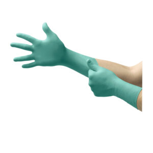 Ansell Large Bright Green 11" NeoTouch® 5 mil Neoprene Ambidextrous Exam or Food Grade Powder-Free Disposable Gloves With Textured Finger Tip Finish And Rolled Beaded Cuff