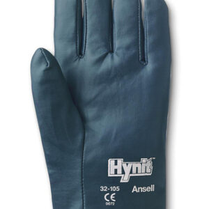 Ansell Size 10 Mens Hynit® Medium Duty Multi-Purpose Cut And Abrasion Resistant Blue Nitrile Impregnated Fabric Fully Coated Work Gloves With Interlock Knit Liner And Slip-On Cuff