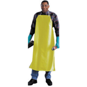 Ansell 35" X 48" Yellow CPP™ 6 mil Urethane Light Weight Chemical Protection Apron With Durable Nylon Backing