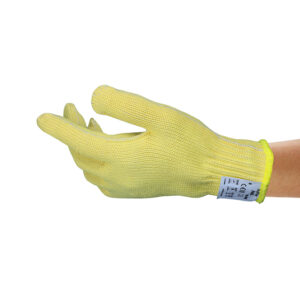Ansell Size 7 Yellow Vantage® Heavy Weight Cut Resistant Gloves With Knit Wrist, Kevlar® Lined, Reinforced DuPont® Textured Yarn